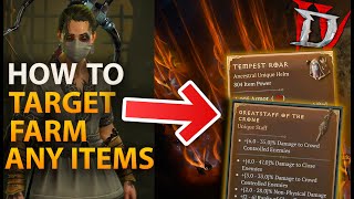 Diablo 4 Get Tempest Roar amp Crone Staff  Target Farming Secrets For Legendary Items  ETRUUTS [upl. by Kerge]