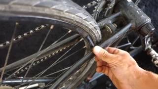 How to true a bike wheel at home without wheel stand [upl. by Atirehs]