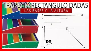 💃 Como dibujar un TRAPECIO rectángulo dadas las BASES y la ALTURA 😎 Dibujo técnico paso a paso 👣 [upl. by Felise398]