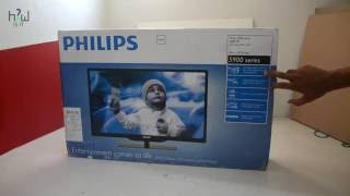 Philips 40005000 Series HD Ready LED TV Black UNBOXING and REVIEW [upl. by Notsob577]