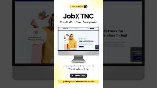 JobX TNC  SaaS Webflow Template [upl. by Akinaj649]