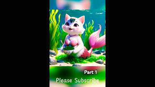 Mermaid cat rises tsunami 😨✨🚢 subscribe animatedbeats shorts cartoon mermaid [upl. by Ilrebma]