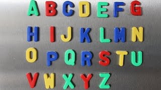 ABC Lied für Kinder und Kleinkinder zum lernen und mitsingen aus Magnetbuchstaben deutsch [upl. by Anjali]