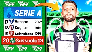 DALLA RETROCESSIONE alla CHAMPIONS LEAGUE HO RICOSTRUITO IL SASSUOLO SU FC24 [upl. by Nap453]