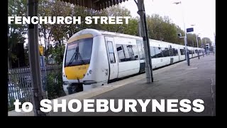 LONDON FENCHURCH STREET TO SHOEBURYNESS RAIL JOURNEY VIDEO [upl. by Loise578]