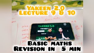 Basic Maths lecture no 9amp10 MR sir yakeen2 0 revision in less than 5 min [upl. by Nadroj390]