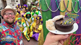 Universal Studios Mardi Gras 2022  Beignets amp Gumbo  Parades amp Beads Are BACK  Universal Orlando [upl. by Erdna575]