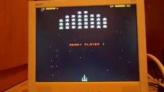 Galaxian clone in IBM PC machine 486 SX MS DOS [upl. by Randi]