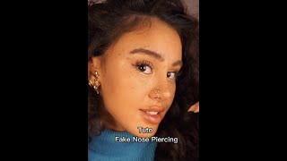 Fake Nose piercing tutorial  faux piercing nez [upl. by Reames]