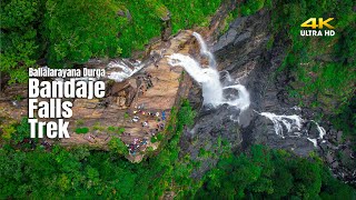 Bandaje Falls Monsoon Trek  Chickmagalur  July 2023  Complete Guide [upl. by Qooraf]