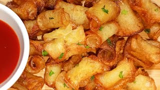 Make This Super Crispy Snacks only 5 MINTS  Potato Roll Chips Crispy Potato Snacks [upl. by Milli]