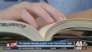 7th grader reading a book a day for school year [upl. by Trabue133]