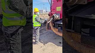 Pump truck pump pipe concrete clearing process [upl. by Alioz100]