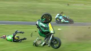 2023 Pirelli National Superstock Championship Cadwell Park race highlights [upl. by Camilia]