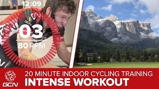 20 Minute Intense Workout Indoor Cycling Training – Passo Campolongo [upl. by Anne-Corinne319]