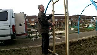 Building a Home Made Polytunnel Part 2  Allotment Day 21 [upl. by Aipmylo697]