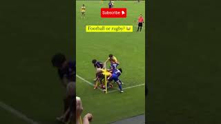 Football or rugby  football rugby soccer ronaldo messi shorts shortvideo edit like [upl. by Clarisse]