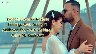 Feelinga Lyrics Garry Sandhu  Adhi Tape  Punjabi Romantic Songs [upl. by Dame]