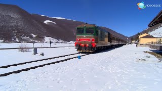 Treno storico invernale quotTransiberiana dItaliaquot Sulmona  Roccaraso a Palena [upl. by Berns]