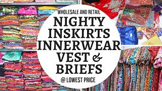 Wholesale and Retail Nighty in Coimbatore  Inskirt  Petticoat  Vest  Briefs  Nightwear [upl. by Rachel866]