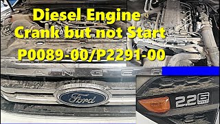 Ford Ranger Diesel Engine Cranking but not Start DTC P0089  P2291 Tagalog GM AutoTech [upl. by Welton]