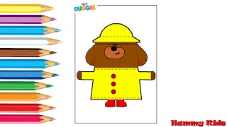 Hey Duggee  Rainy Day  How to Draw  Rain Coat Hey Duggee  Easy Step By Step Draw  Hammy Kids [upl. by Nina512]