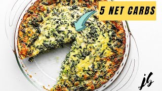 Keto Quiche  Crustless Quiche with Spinach [upl. by Artimed496]