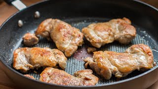 Pan Fried Boneless Skinless Chicken Thighs  EASY  EatSimpleFoodcom [upl. by Resneps]