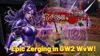 Epic Zerging in GW2 WvW Unleash the Spear in Virtuoso [upl. by Motteo]