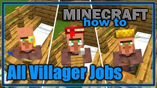 Complete Guide for Villager Jobs  Easy Minecraft Tutorial [upl. by Diogenes]