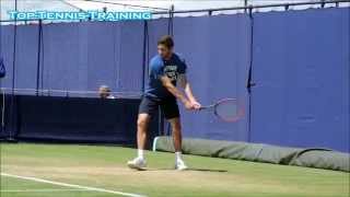 Gilles Simon Training On GrassJune 2014 HD [upl. by Zul277]