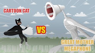 Cartoon Cat vs Great Mother Megaphone  Monster Animation [upl. by Nelyk]