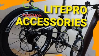 LITEPRO ACCESSORIES TO MY FOLDING BIKE [upl. by Alliehs649]