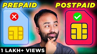 Prepaid Vs Postpaid Why You Should Choose a Postpaid SIM Over a Prepaid SIM Hindi [upl. by Adihsar]