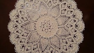 Crochet Doily  Splendid Pineapples Doily Part 1 [upl. by Gillmore811]