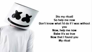 Marshmello  Ritual ft Wrabel Lyrics video [upl. by Amato]