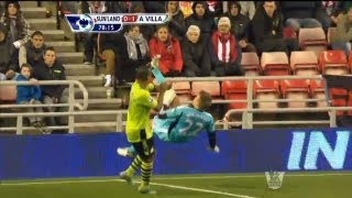 Sunderland Goalkeeper Simon Mignolet bicycle kick 31112 [upl. by Adiraf]