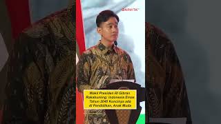 Wakil Presiden RI Gibran Rakabuming Indonesia EmasTahun 2045 Kuncinya adadi Pendidikan Anak Muda [upl. by Stepha947]