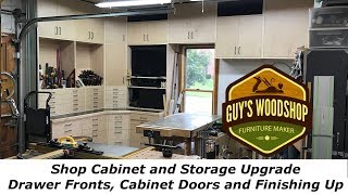 Shop Cabinet Upgrade  Drawer Fronts Cabinet Doors and Finishing Up  Pt 4  Woodworking How To [upl. by Jory]