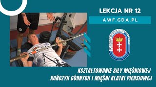 Lekcja nr 12 KSZTAŁTOWANIE SIŁY MIĘŚNIOWEJ KOŃCZYN GÓRNYCH I MIĘŚNI KLATKI PIERSIOWEJ [upl. by Filipe]