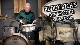 BUDDY RICHS Rogers Dynasonic Snare Drum  Steve Maxwell Vintage Drums [upl. by Nairrad]