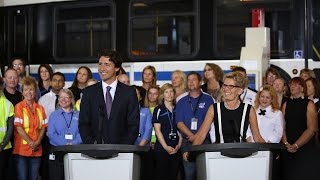 Prime Minister Trudeau makes an infrastructure announcement in Ontario [upl. by Ellis783]