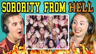 COLLEGE KIDS REACT TO SORORITY FROM HELL Sorority Chants [upl. by Huberty]