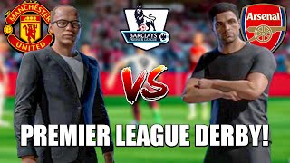 PEP SAVIOLA vs MIKEL ARTETA IN PREMIER LEAGUE DERBY  FC 24 Career Mode 5 [upl. by Maggee]