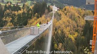 BelastungstestStresstestLasttest auf der Hängebrücke quotla Pendentaquot [upl. by Bred]