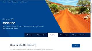 Subclass 651 eVisitor Visa Australia Step by Step Full Information [upl. by Eibur495]