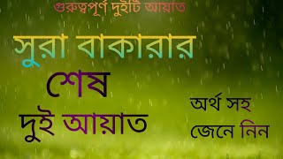 সুরা বাকারার শেষ দুই আয়াত  sura bakarar shesh dui ayat  sura bakara  কোরআন তেলাওয়াত [upl. by Yelssew252]