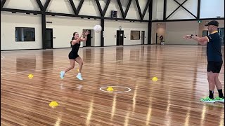 NETBALL DRILL THREE X THREE [upl. by Ennayk]