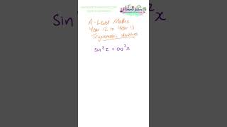 Trigonometric identities  ALevel Maths hacks year12 year13 alevelmaths mathsrevision [upl. by Ayekehs]