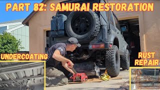 Suzuki Samurai Restoration Part 82 Rust Repair and Undercoating Testing Heat Shrink Solder [upl. by Tannen]